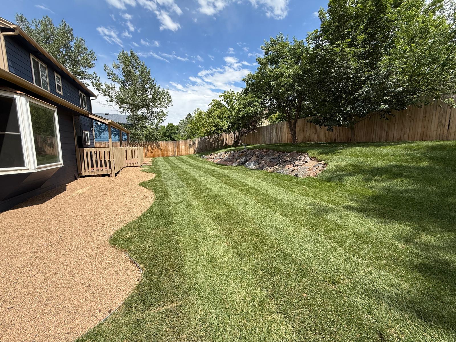 Sod and Rock Landscape Design - After